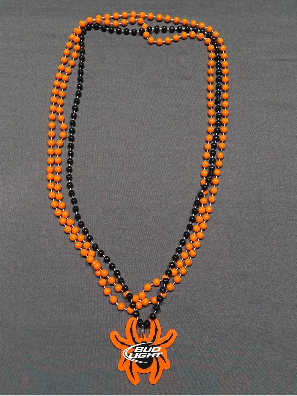 Bud Light Halloween Black & Orange Beaded Party Necklaces